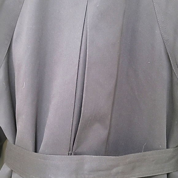 LONDON FOG VINTAGE GRAY TRENCH COAT DOUBLE BREASTED SIZE 10 PET - Picture 6 of 16